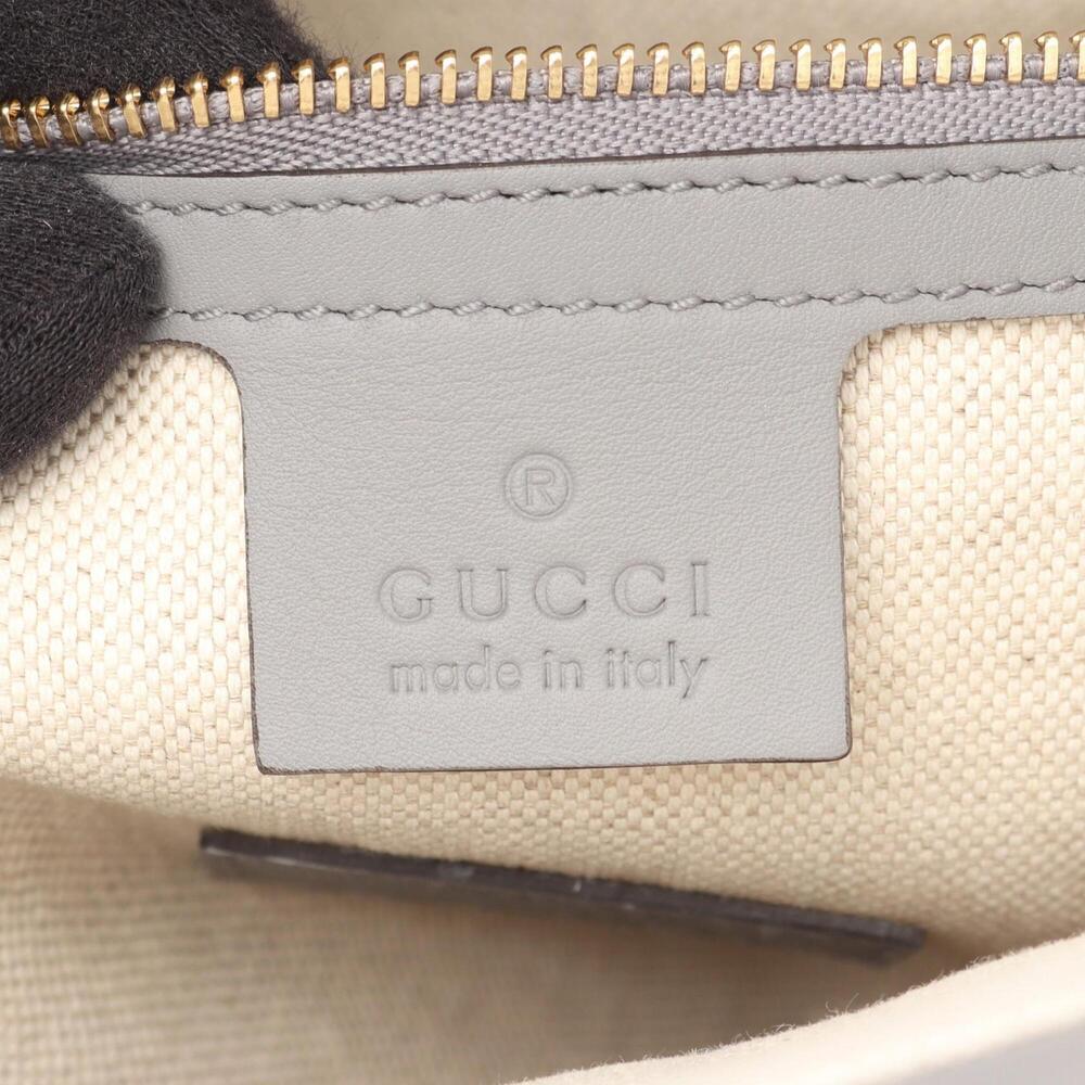 GUCCI Gray Leather Tote Bag - Picture 4 of 9